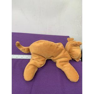 Fiesta Hound Dog Laying with Beanbag Legs 10 Inch Caramel Colored Vintage